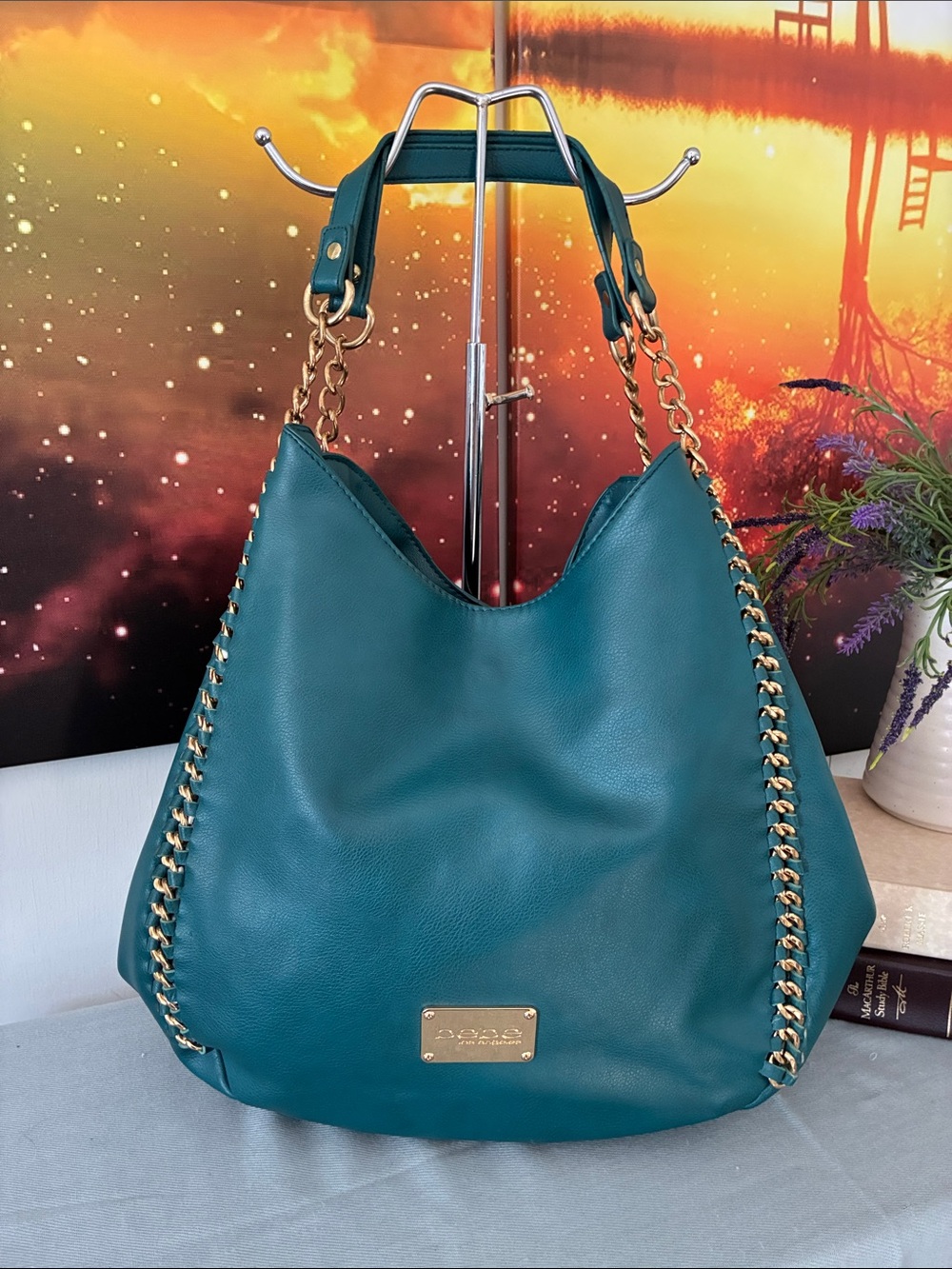 Bebe Teal Hobo